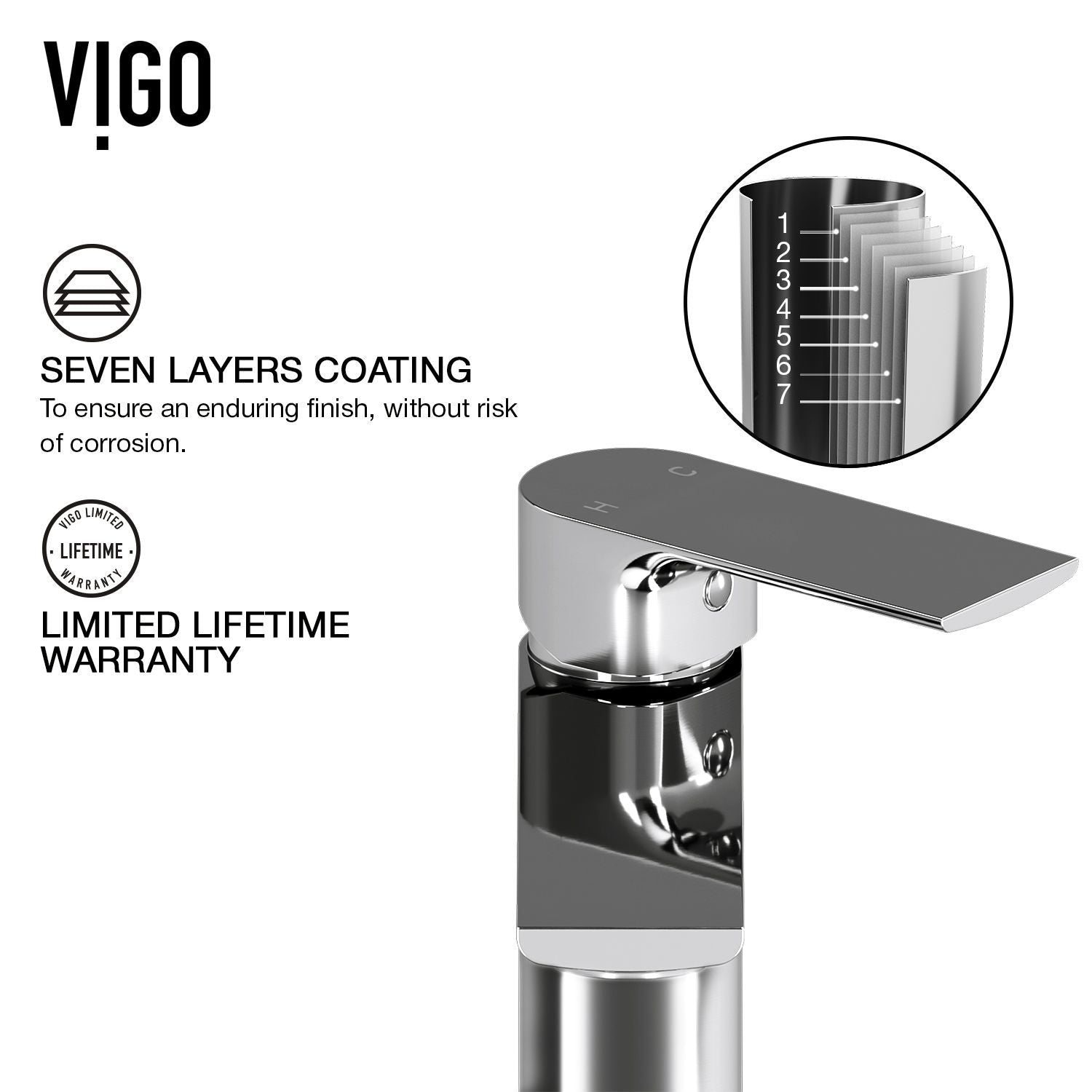 VIGO Norfolk Single Handle Vessel Single Hole Bathroom Sink Faucet, WaterSense Certified, Chrome,