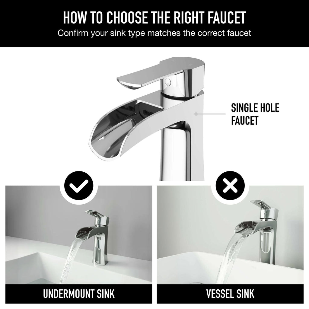 VIGO Paloma Single Handle Single Hole Bathroom Sink Faucet, WaterSense Certified, Chrome