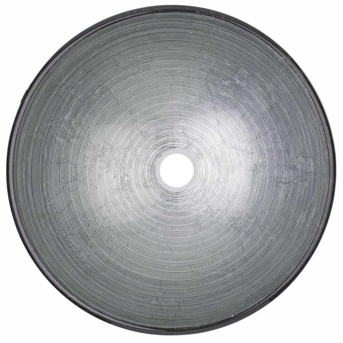 VIGO Simply Glass Round Vessel Bathroom Sink/Basin with Deep Bowl, Gray