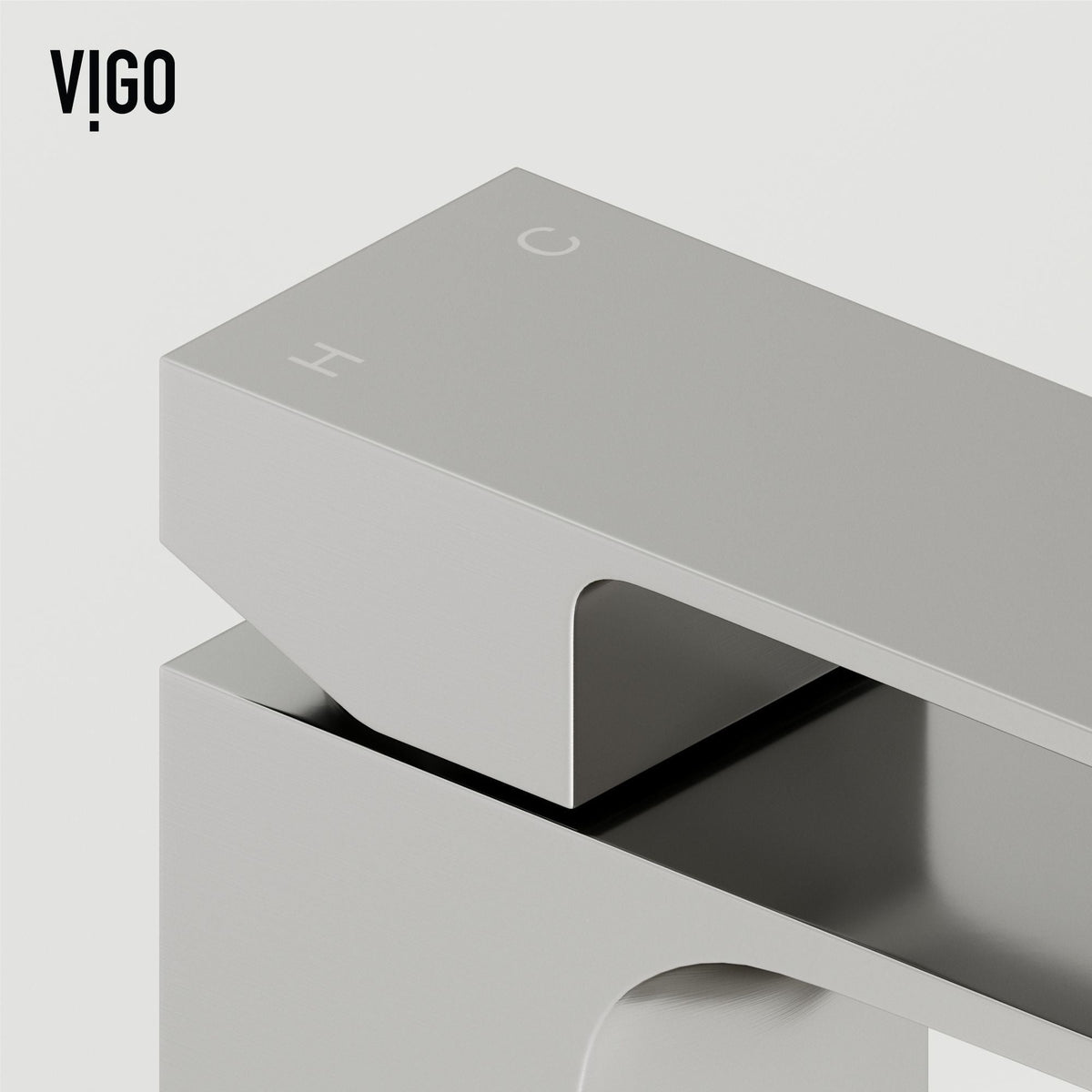 VIGO Tarragona Gothic ConcretoStone Grey Bathroom Sink/Basin Set with Dunn Faucet and Rectangular Vessel