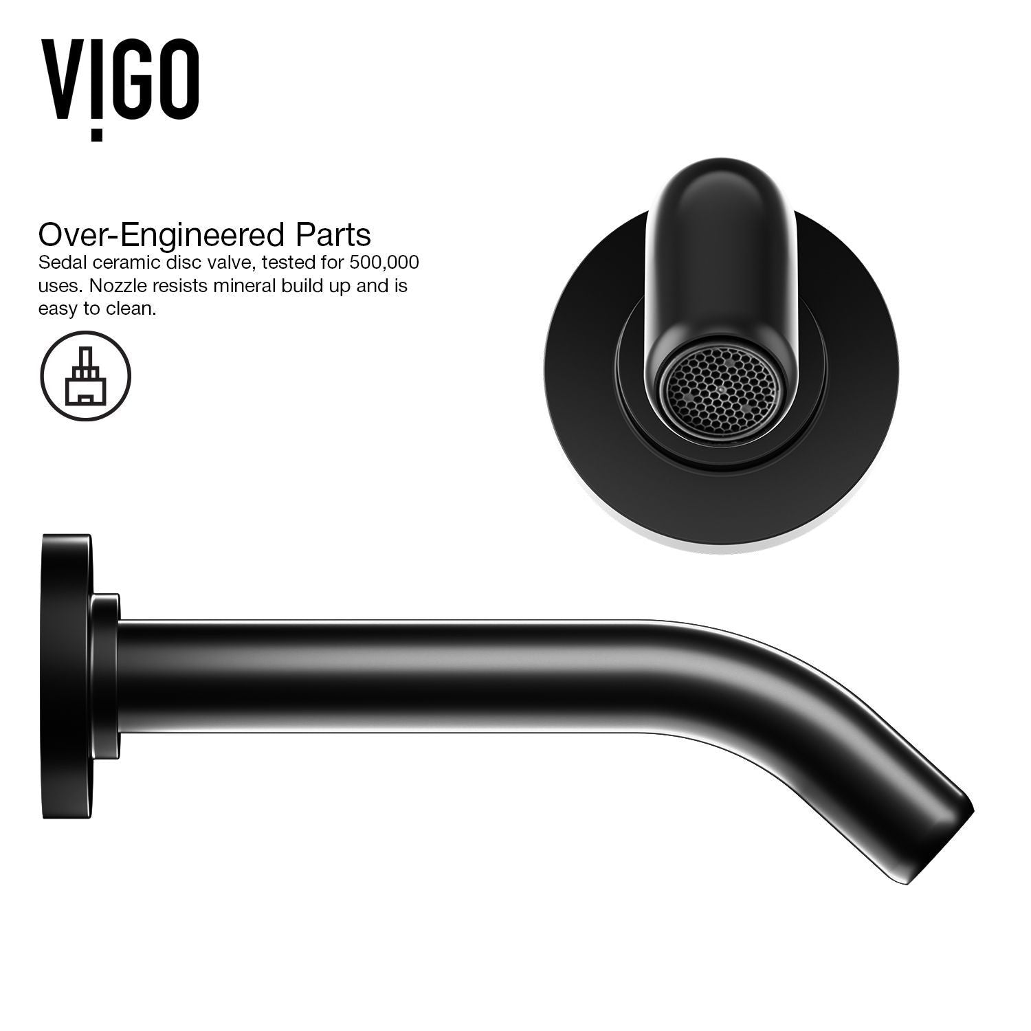 VIGO Wisteria White Bathroom Sink Set with Matte Black Olus Faucet