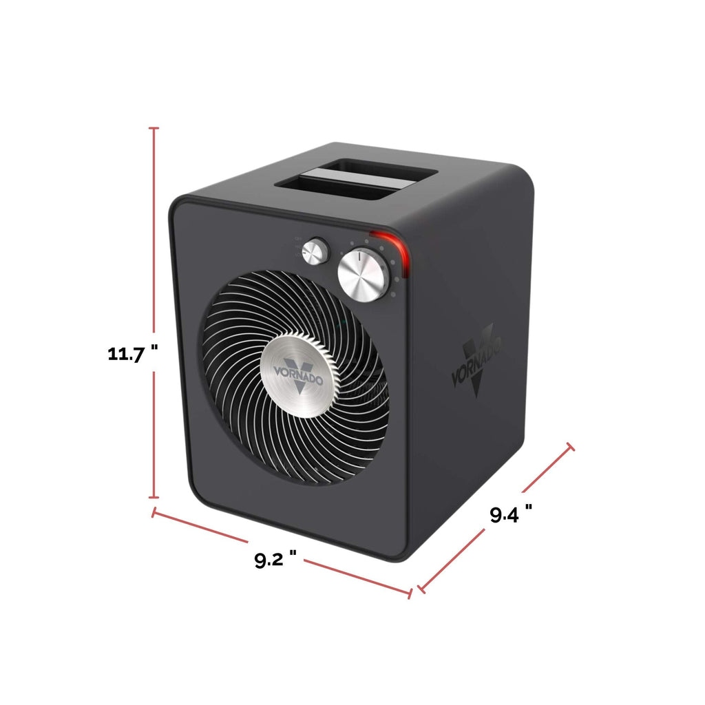 Vornado VMHi300 Whole Room Metal Heater with Adjustable Thermostat, Storm Grey
