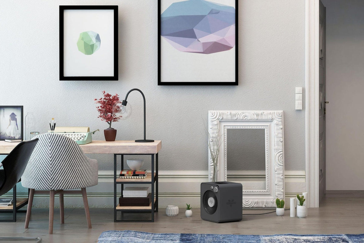 Vornado VMHi300 Whole Room Metal Heater with Adjustable Thermostat, Storm Grey