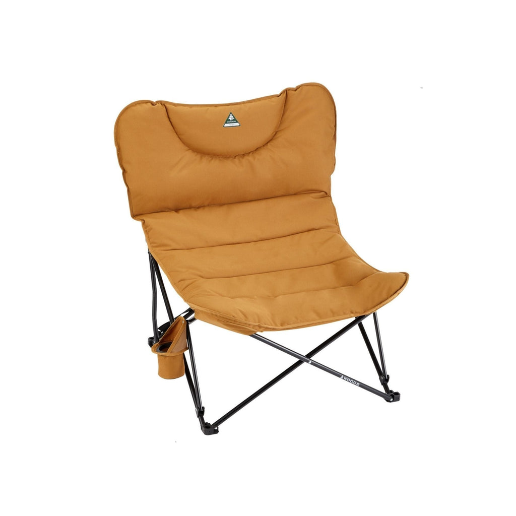Woods Mammoth Folding Camping Chair with Cup Holder, Dijon