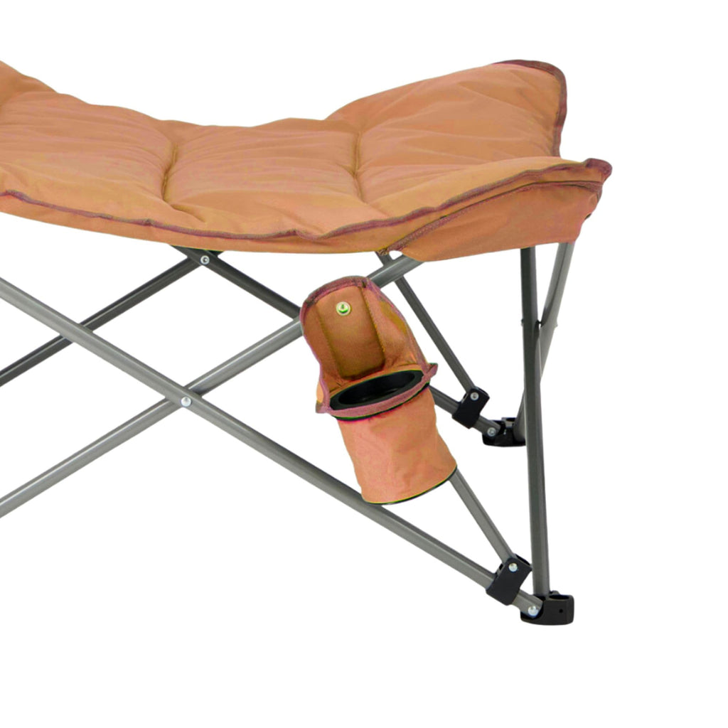 Woods Mammoth Folding Camping Chair with Cup Holder, Dijon