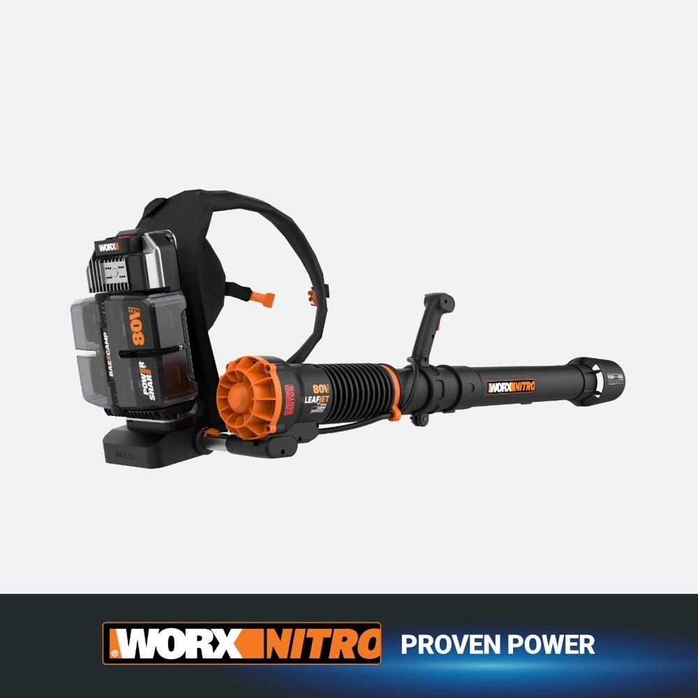 Worx Nitro 80V 800CFM Cordless Brushless Backpack Leaf Blower