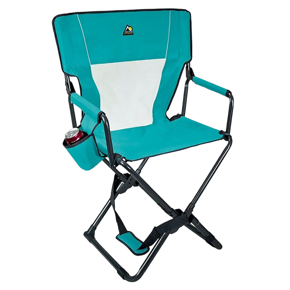 Front view of the saybrook blue Xpress Directors Chair. 